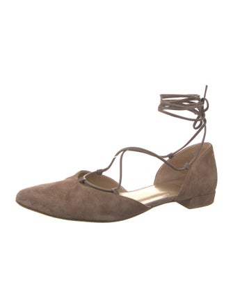 Stuart Weitzman Suede D'Orsay Flats