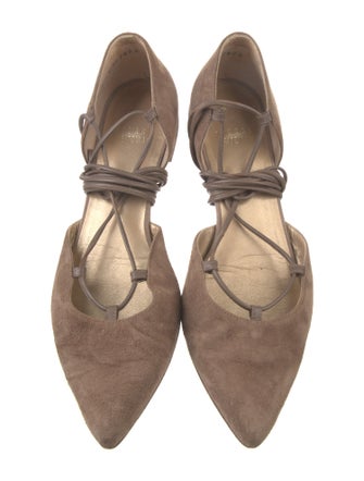 Stuart Weitzman Suede D'Orsay Flats