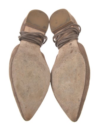 Stuart Weitzman Suede D'Orsay Flats
