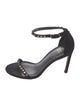 Stuart Weitzman Suede Studded Accents Sandals