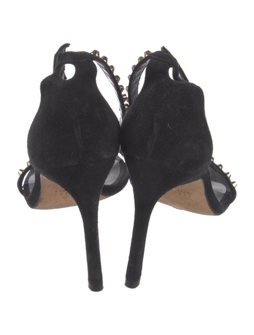 Stuart Weitzman Suede Studded Accents Sandals