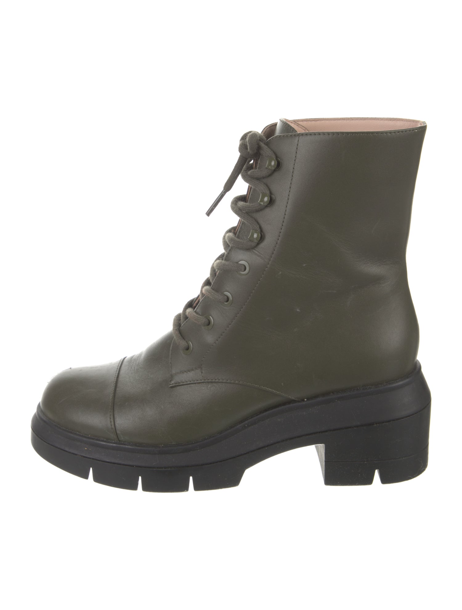 Stuart Weitzman Leather Combat Boots