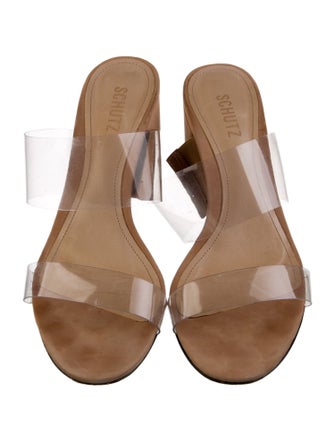 Stuart Weitzman Patent Leather Slides