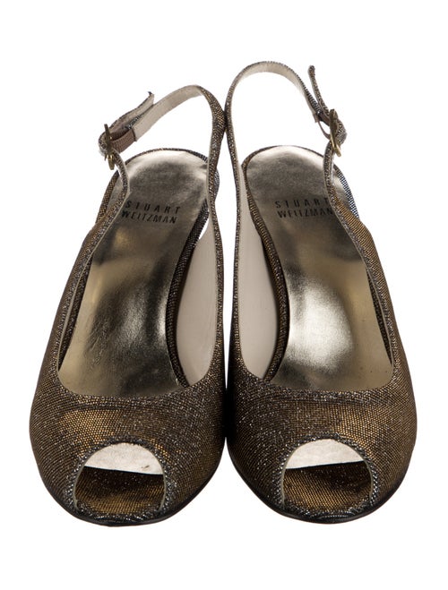 Stuart Weitzman Glitter Slingback Sandals