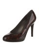 Stuart Weitzman Patent Leather Printed Pumps