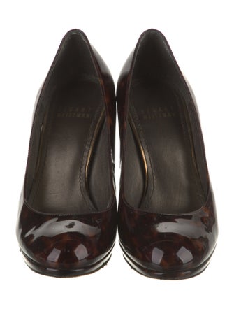 Stuart Weitzman Patent Leather Printed Pumps