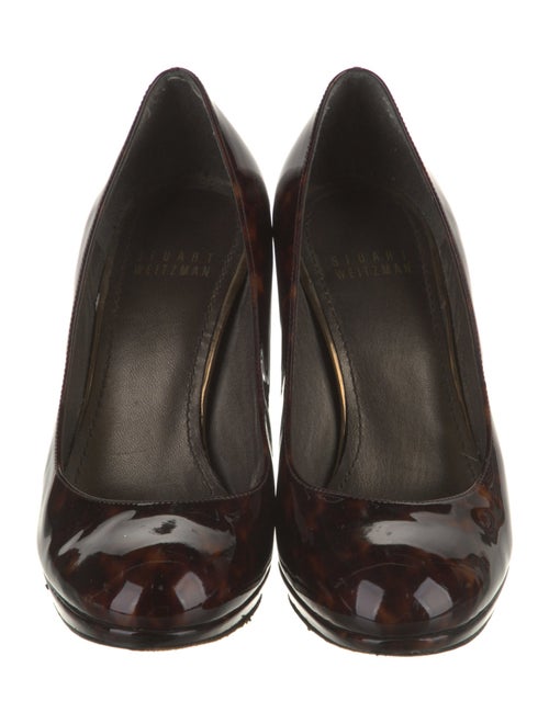 Stuart Weitzman Patent Leather Printed Pumps
