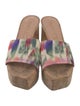 Stuart Weitzman Suede Printed Slides