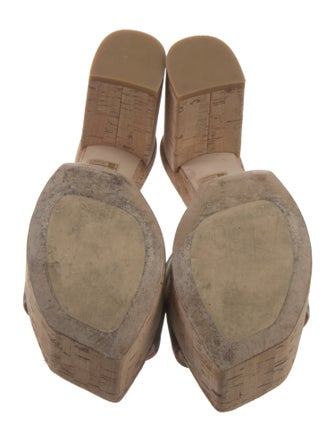 Stuart Weitzman Suede Printed Slides