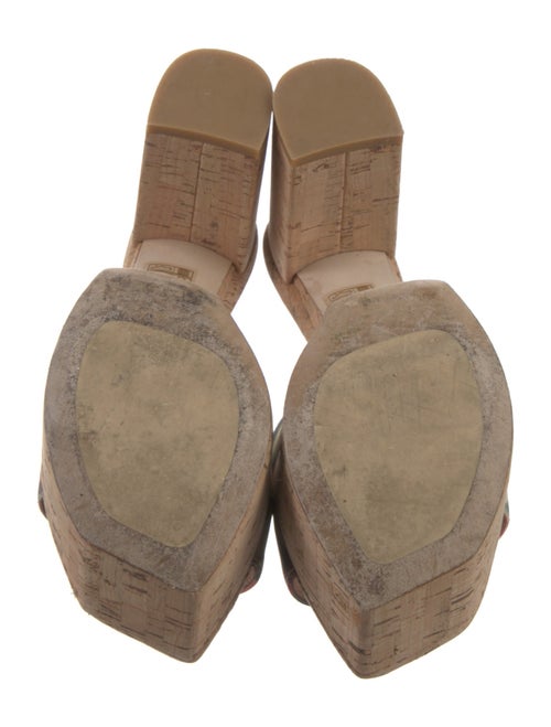 Stuart Weitzman Suede Printed Slides