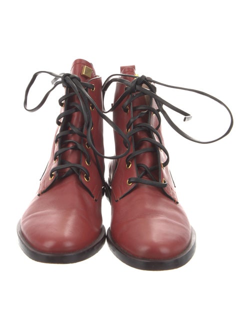 Stuart Weitzman Leather Lace-Up Boots