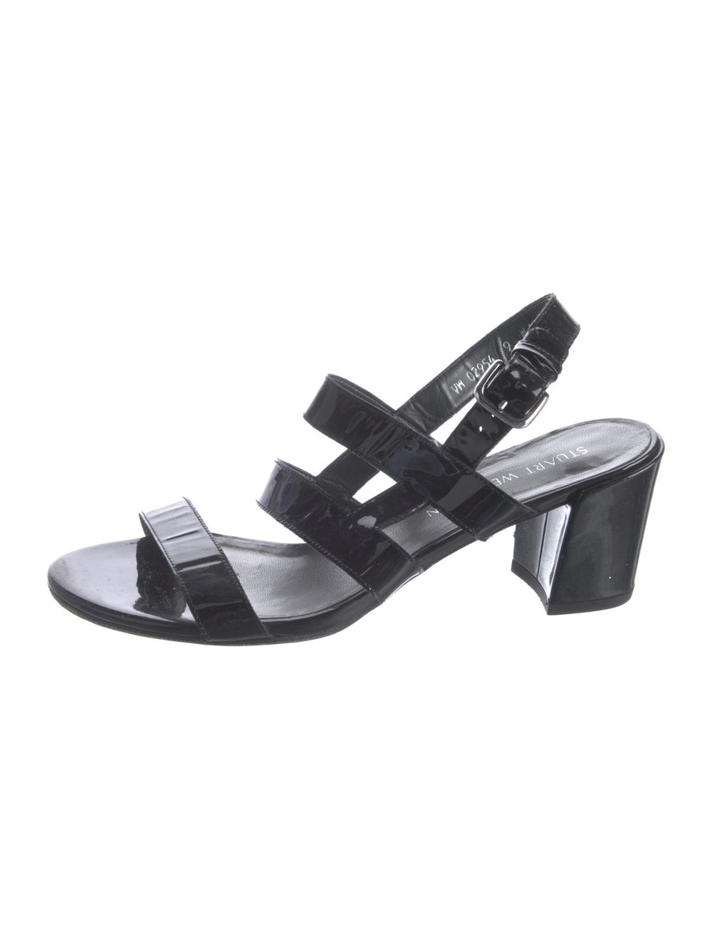 Stuart Weitzman Patent Leather Slingback Sandals … - image 1