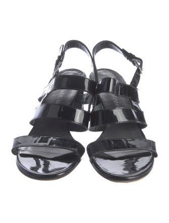 Stuart Weitzman Patent Leather Slingback Sandals