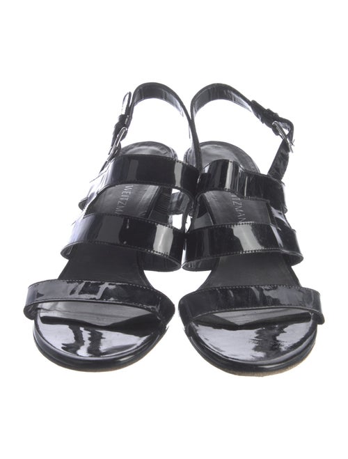 Stuart Weitzman Patent Leather Slingback Sandals