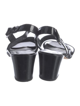 Stuart Weitzman Patent Leather Slingback Sandals