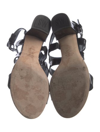 Stuart Weitzman Patent Leather Slingback Sandals