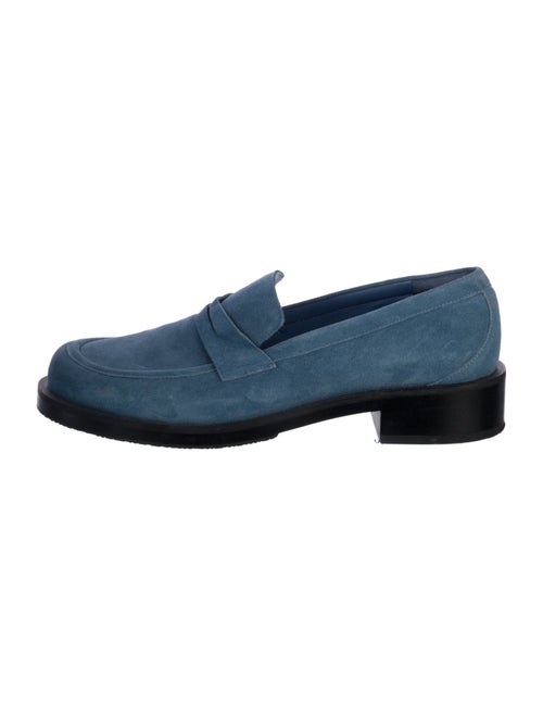 Stuart Weitzman Suede Bow Accents Loafers