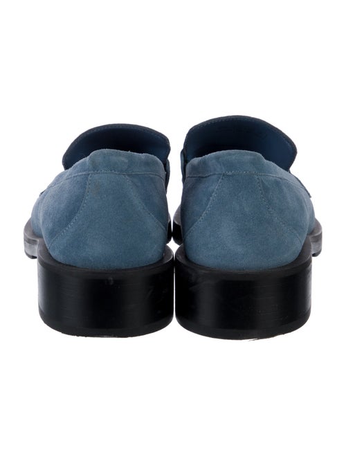 Stuart Weitzman Suede Bow Accents Loafers