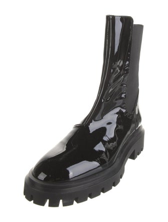 Stuart Weitzman Patent Leather Chelsea Boots