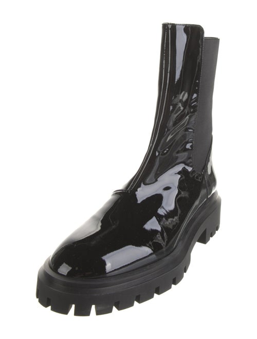 Stuart Weitzman Patent Leather Chelsea Boots