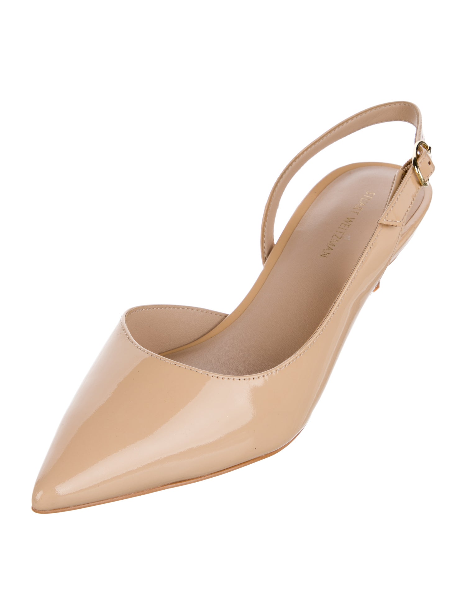 Stuart Weitzman Patent Leather Slingback Pumps