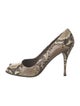 Stuart Weitzman Snakeskin Animal Print Pumps