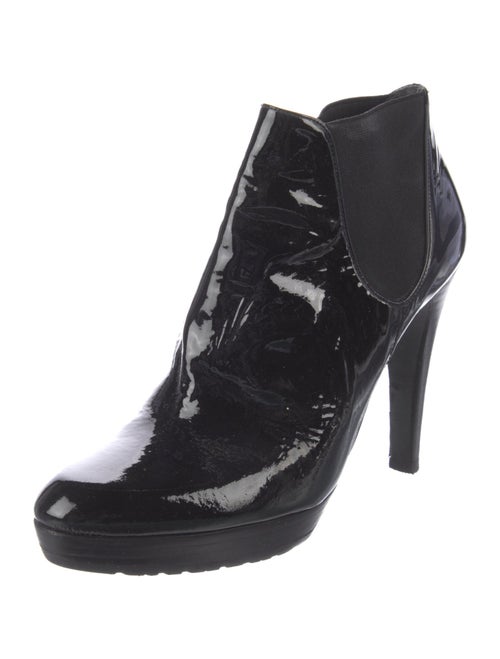 Stuart Weitzman Patent Leather Chelsea Boots