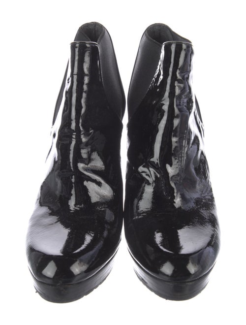 Stuart Weitzman Patent Leather Chelsea Boots