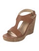 Stuart Weitzman Leather T-Strap Sandals