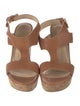 Stuart Weitzman Leather T-Strap Sandals