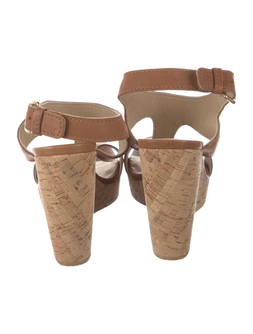 Stuart Weitzman Leather T-Strap Sandals