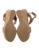 Stuart Weitzman Leather T-Strap Sandals