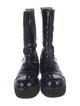 Stuart Weitzman Embossed Leather Combat Boots