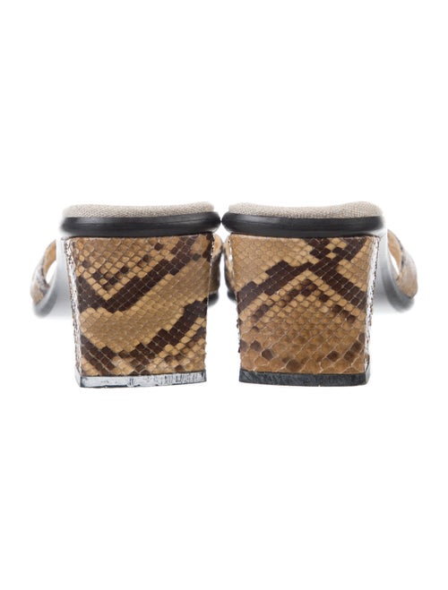 Stuart Weitzman Leather Animal Print Slides