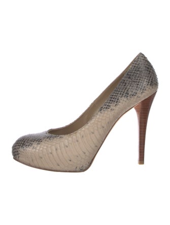 Stuart Weitzman Snakeskin Animal Print Pumps