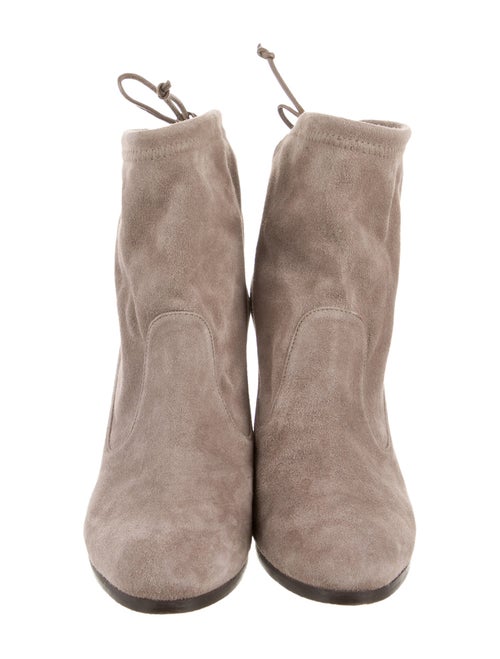 Stuart Weitzman Suede Distressed Accents Lace-Up Boots