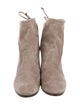 Stuart Weitzman Suede Distressed Accents Lace-Up Boots