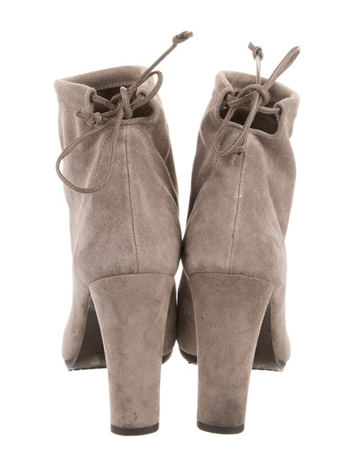 Stuart Weitzman Suede Distressed Accents Lace-Up Boots