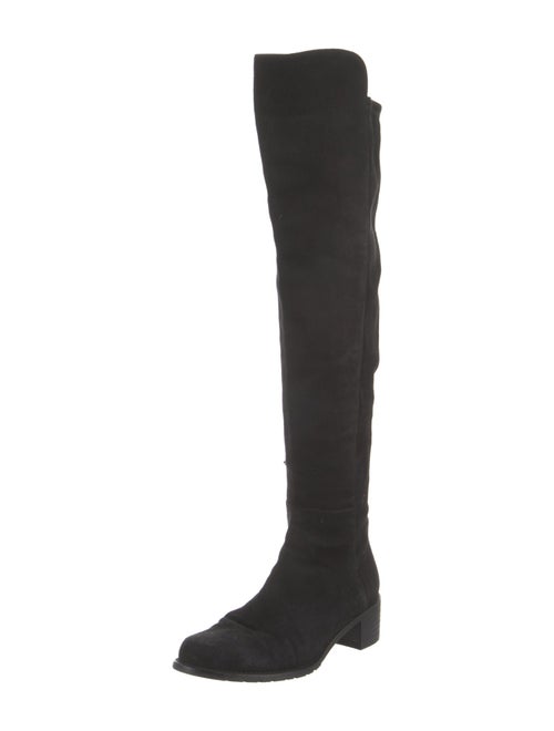 Stuart Weitzman Suede Embroidered Accent Boots