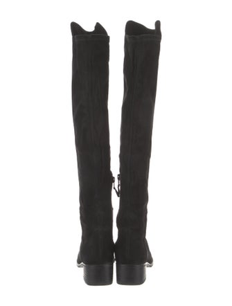 Stuart Weitzman Suede Embroidered Accent Boots