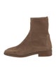 Stuart Weitzman Suede Embroidered Accent Sock Boots