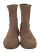 Stuart Weitzman Suede Embroidered Accent Sock Boots
