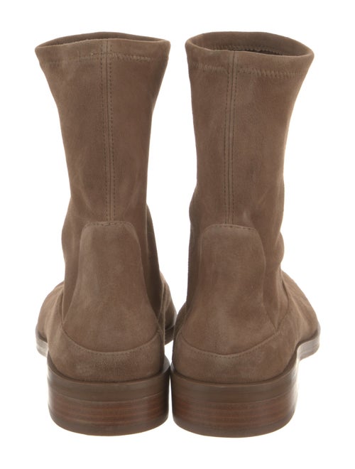 Stuart Weitzman Suede Embroidered Accent Sock Boots