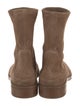 Stuart Weitzman Suede Embroidered Accent Sock Boots
