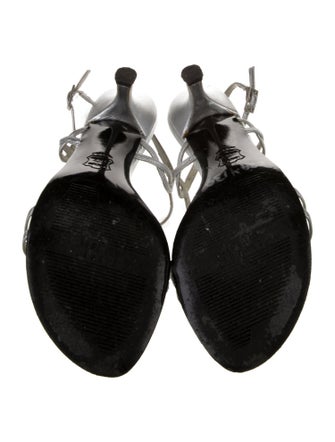 Stuart Weitzman Leather T-Strap Sandals