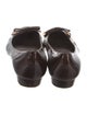 Stuart Weitzman Patent Leather Bow Accents Ballet Flats