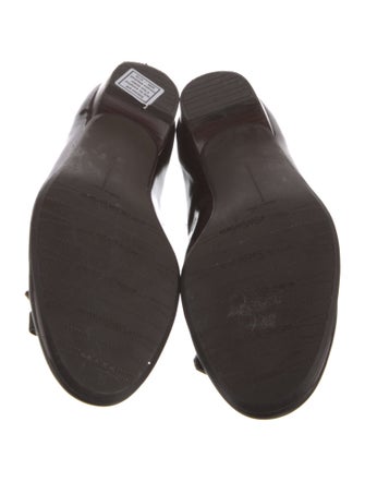 Stuart Weitzman Patent Leather Bow Accents Ballet Flats