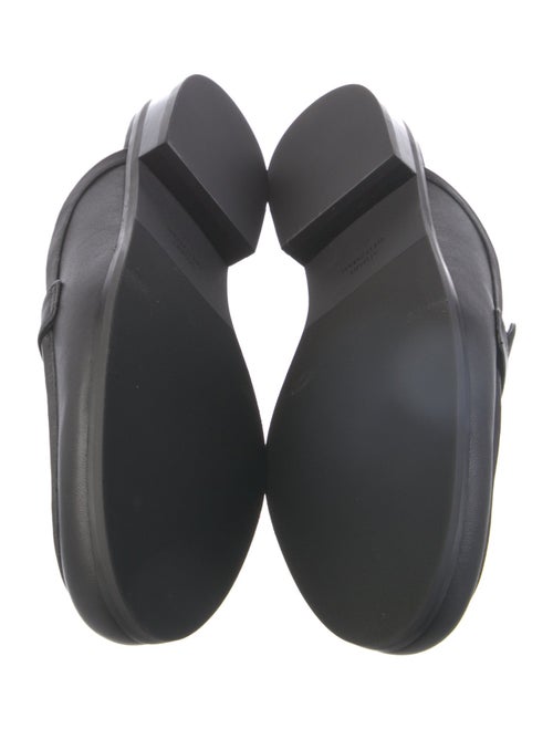 Stuart Weitzman Leather Raw-Edge Trim Mules