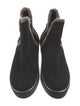 Stuart Weitzman Suede Fur Trim Chelsea Boots
