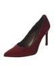 Stuart Weitzman Suede Scalloped Accent Pumps